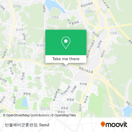 반월예비군훈련장 map