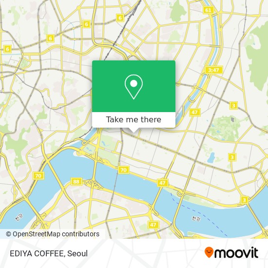 EDIYA COFFEE map