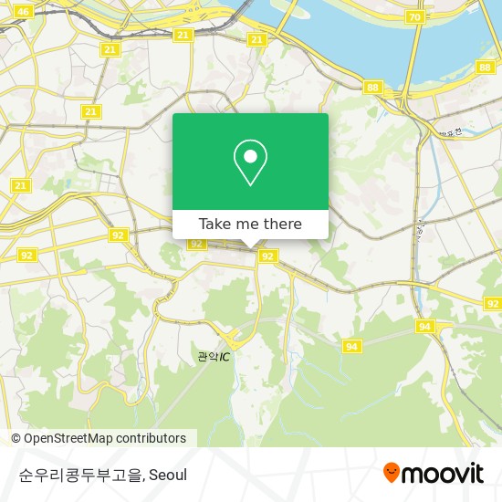 순우리콩두부고을 map