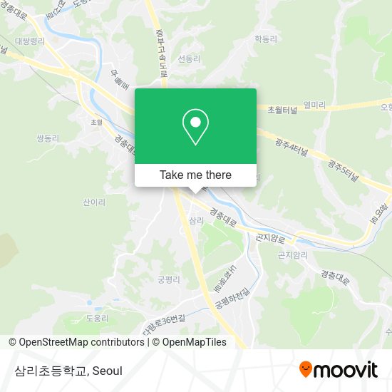 삼리초등학교 map