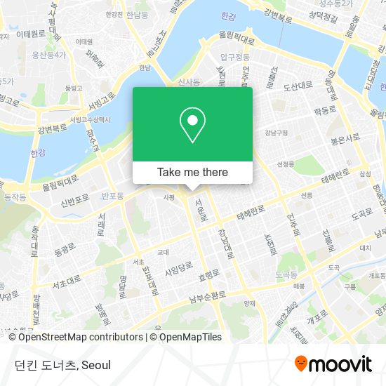 던킨 도너츠 map