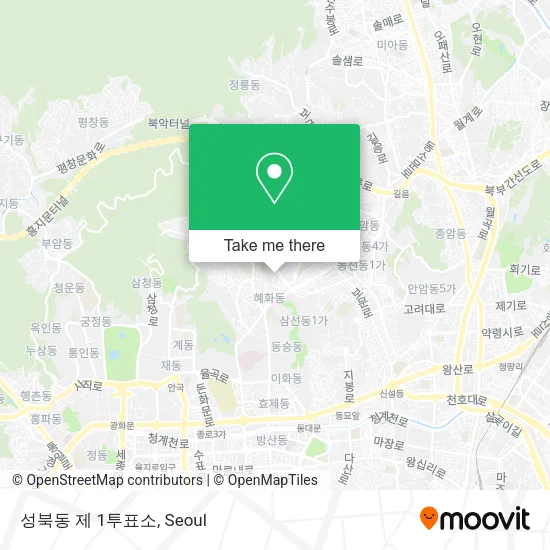 성북동 제 1투표소 map