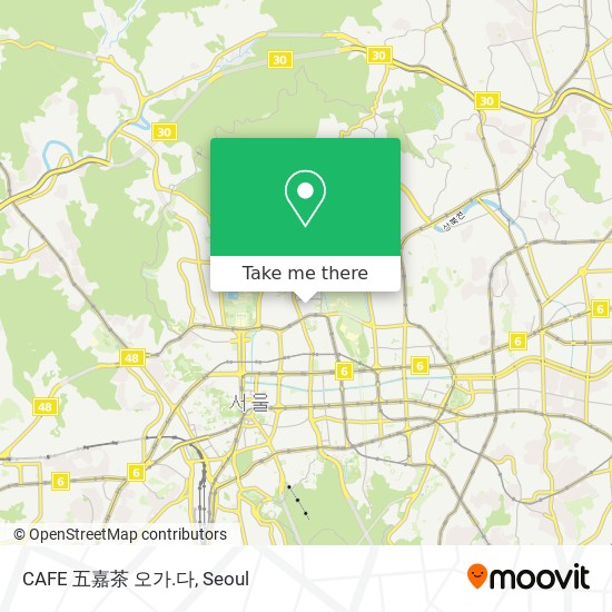 CAFE 五嘉茶 오가.다 map