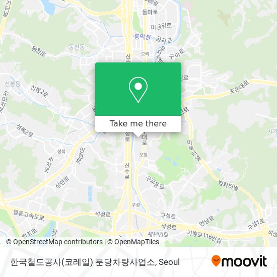 한국철도공사(코레일) 분당차량사업소 map