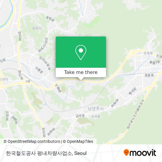 한국철도공사 평내차량사업소 map