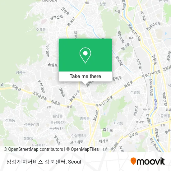 삼성전자서비스 성북센터 map