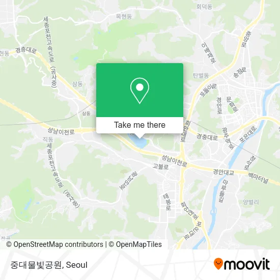 중대물빛공원 map