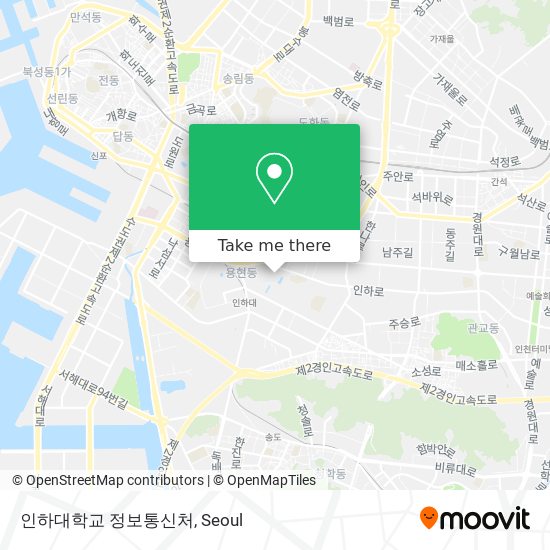 인하대학교 정보통신처 map