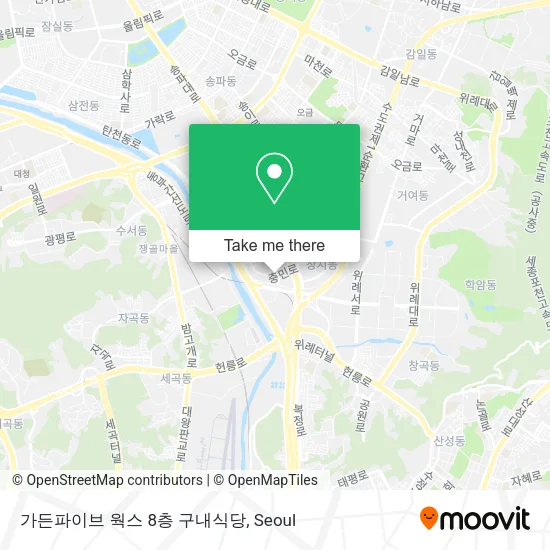 가든파이브 웍스 8층 구내식당 map