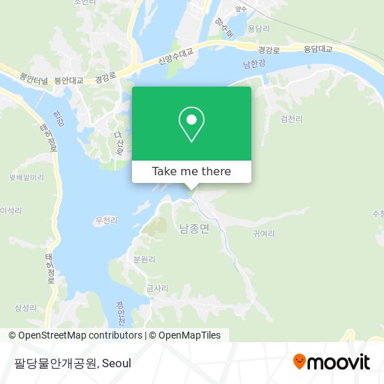 팔당물안개공원 map