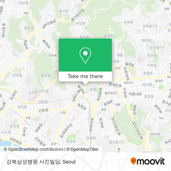 강북삼성병원 서진빌딩 map