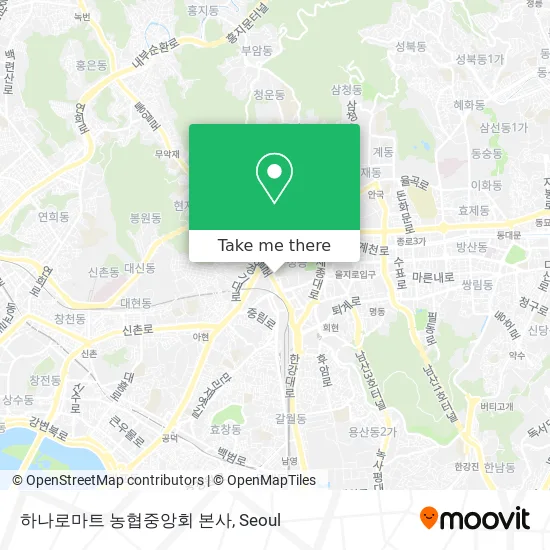 하나로마트 농협중앙회 본사 map
