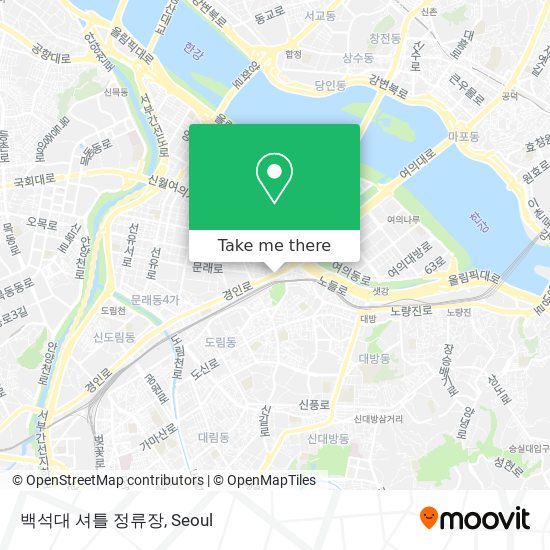 백석대 셔틀 정류장 map