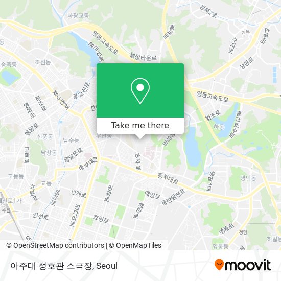 아주대 성호관 소극장 map