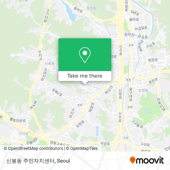 신봉동 주민자치센터 map