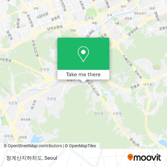 청계산지하차도 map