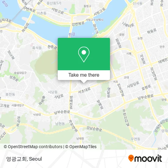 영광교회 map
