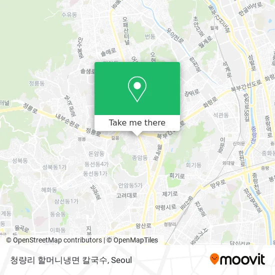 청량리 할머니냉면 칼국수 map