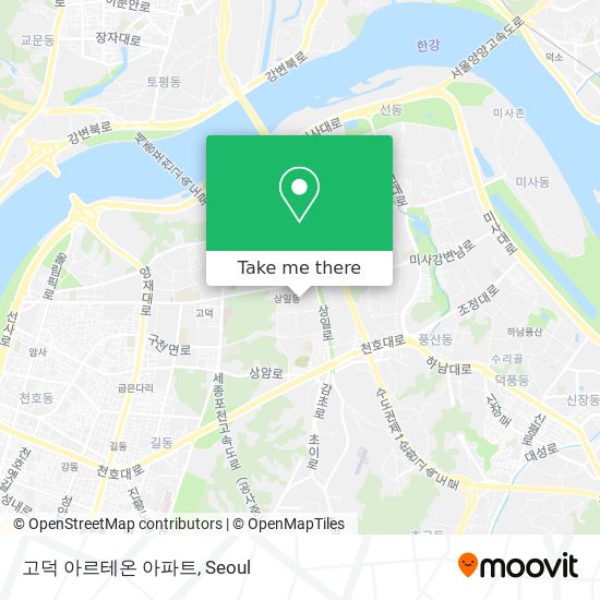 고덕 아르테온 아파트 map