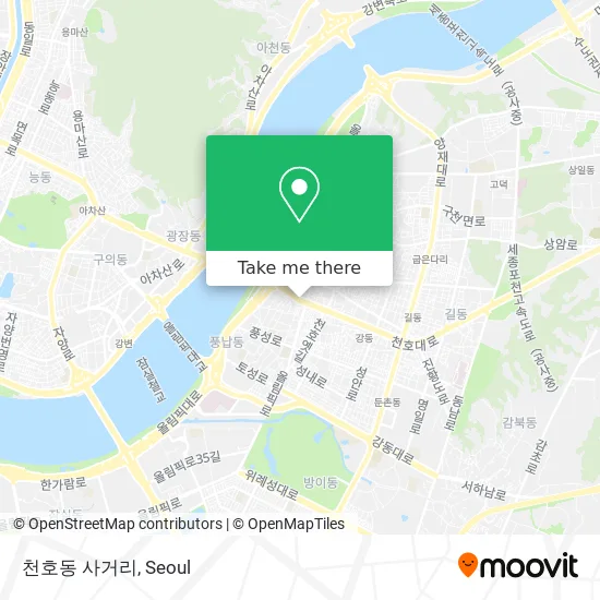 천호동 사거리 map