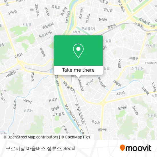구로시장 마을버스 정류소 map