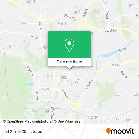 이현고등학교 map