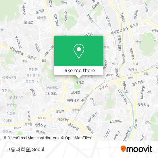 고등과학원 map