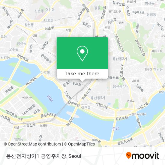 용산전자상가1 공영주차장 map