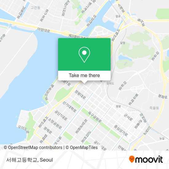 서해고등학교 map