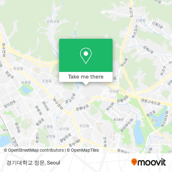 경기대학교 정문 map