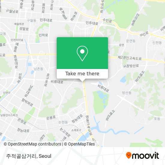 주적골삼거리 map