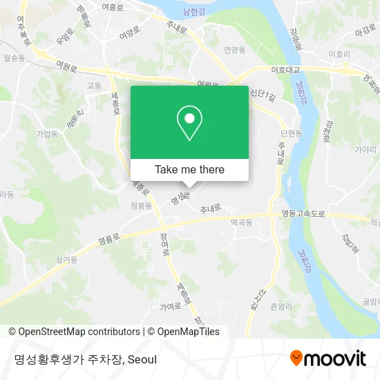 명성황후생가 주차장 map