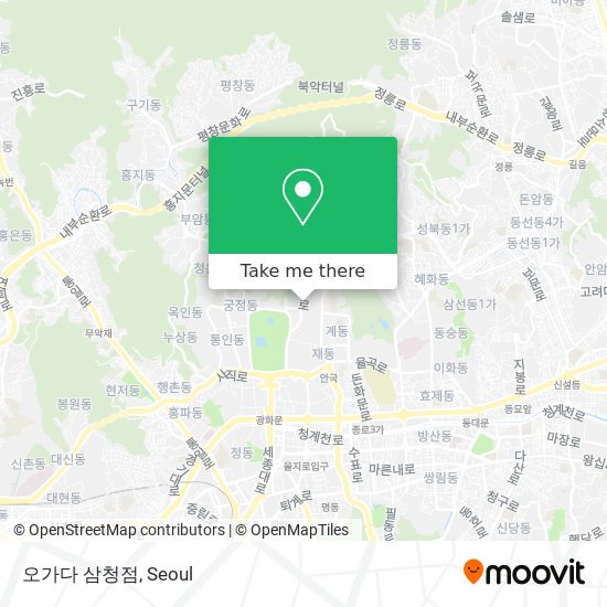 오가다 삼청점 map