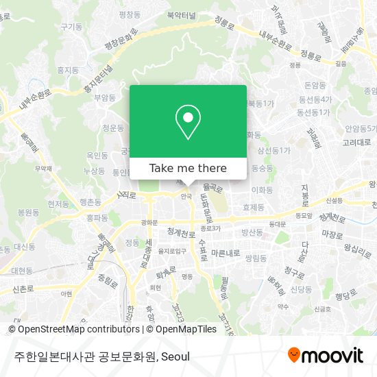 주한일본대사관 공보문화원 map