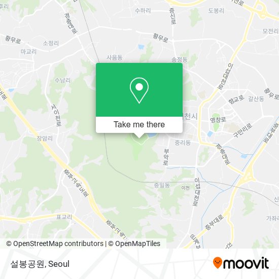 설봉공원 map