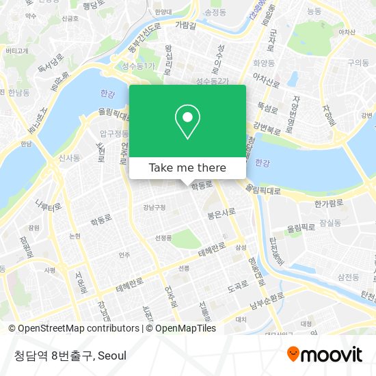 청담역 8번출구 map