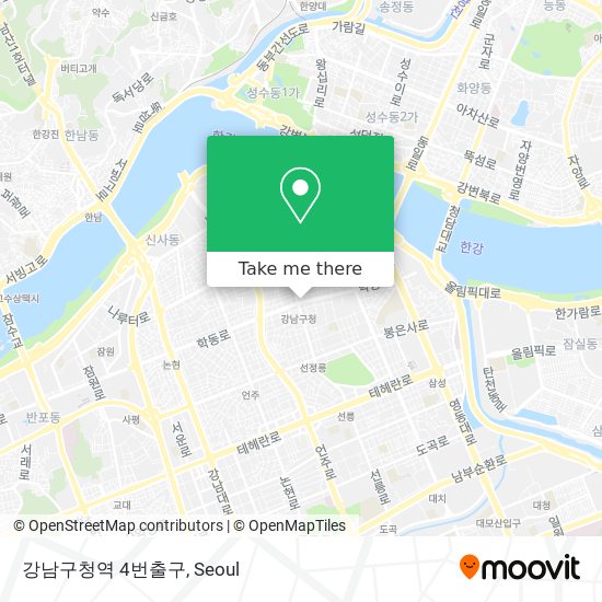 강남구청역 4번출구 map