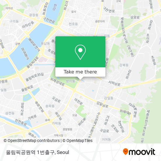 올림픽공원역 1번출구 map