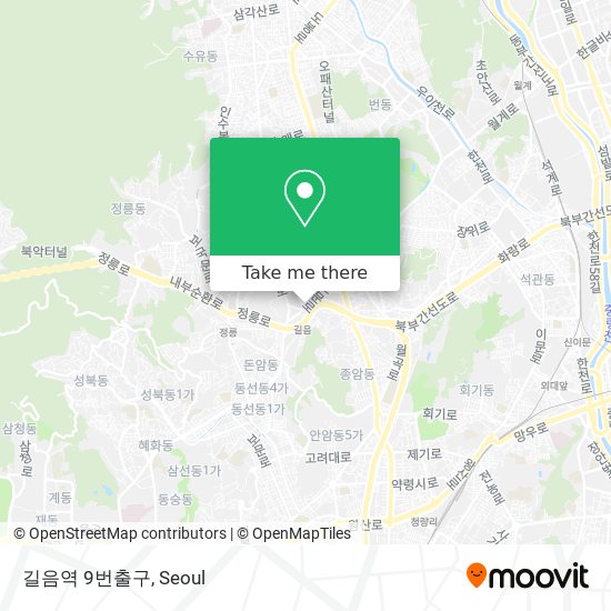 길음역 9번출구 map