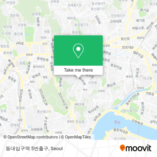 동대입구역 5번출구 map