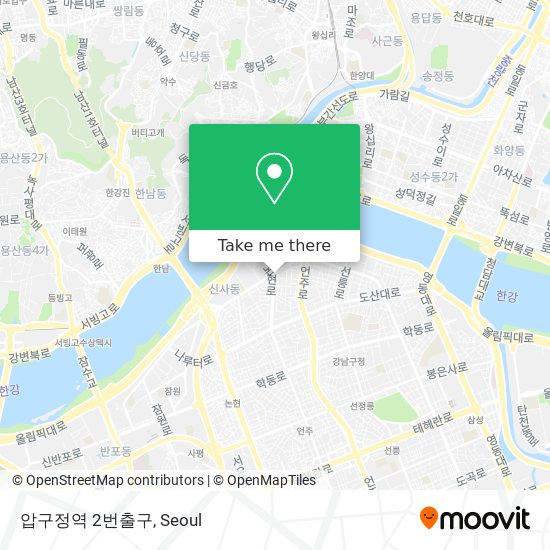 압구정역 2번출구 map