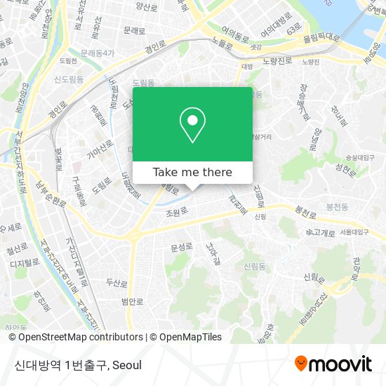 신대방역 1번출구 map