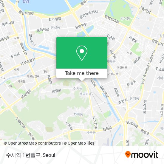 수서역 1번출구 map