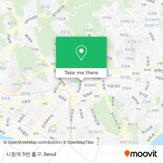 시청역 5번 출구 map