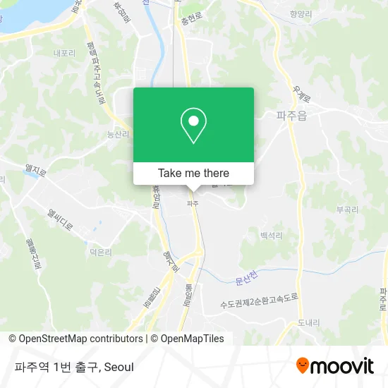 파주역 1번 출구 map