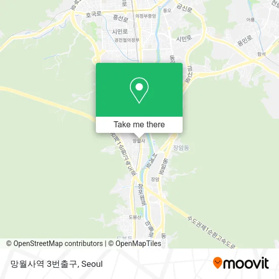 망월사역 3번출구 map