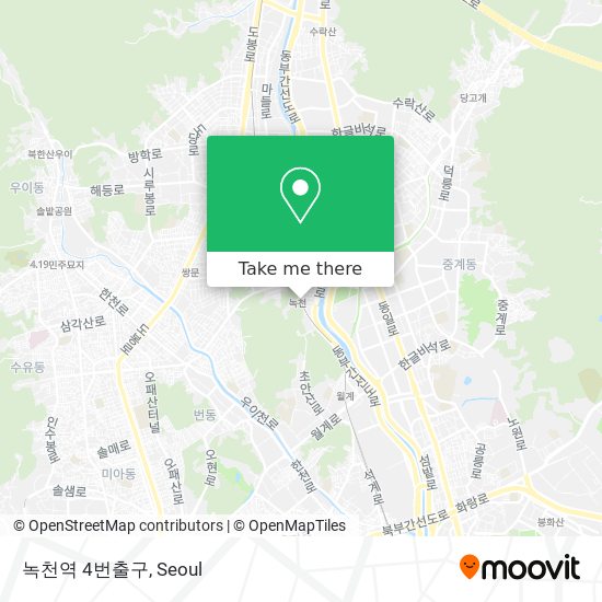 녹천역 4번출구 map