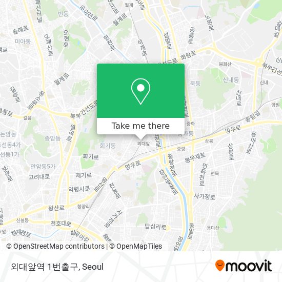 외대앞역 1번출구 map