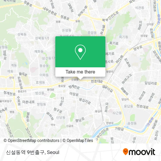 신설동역 9번출구 map