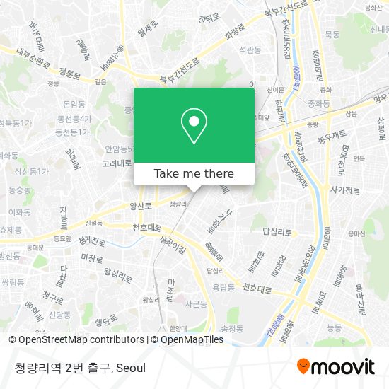 청량리역 2번 출구 map